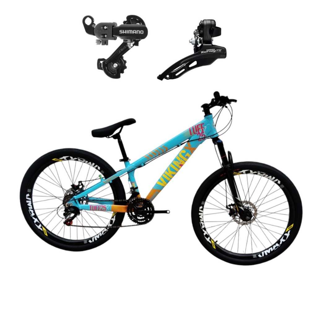 Bicicleta Viking Aro 26 Tuff 25 21 Velocidades Shimano Freio à Disco Mecânico