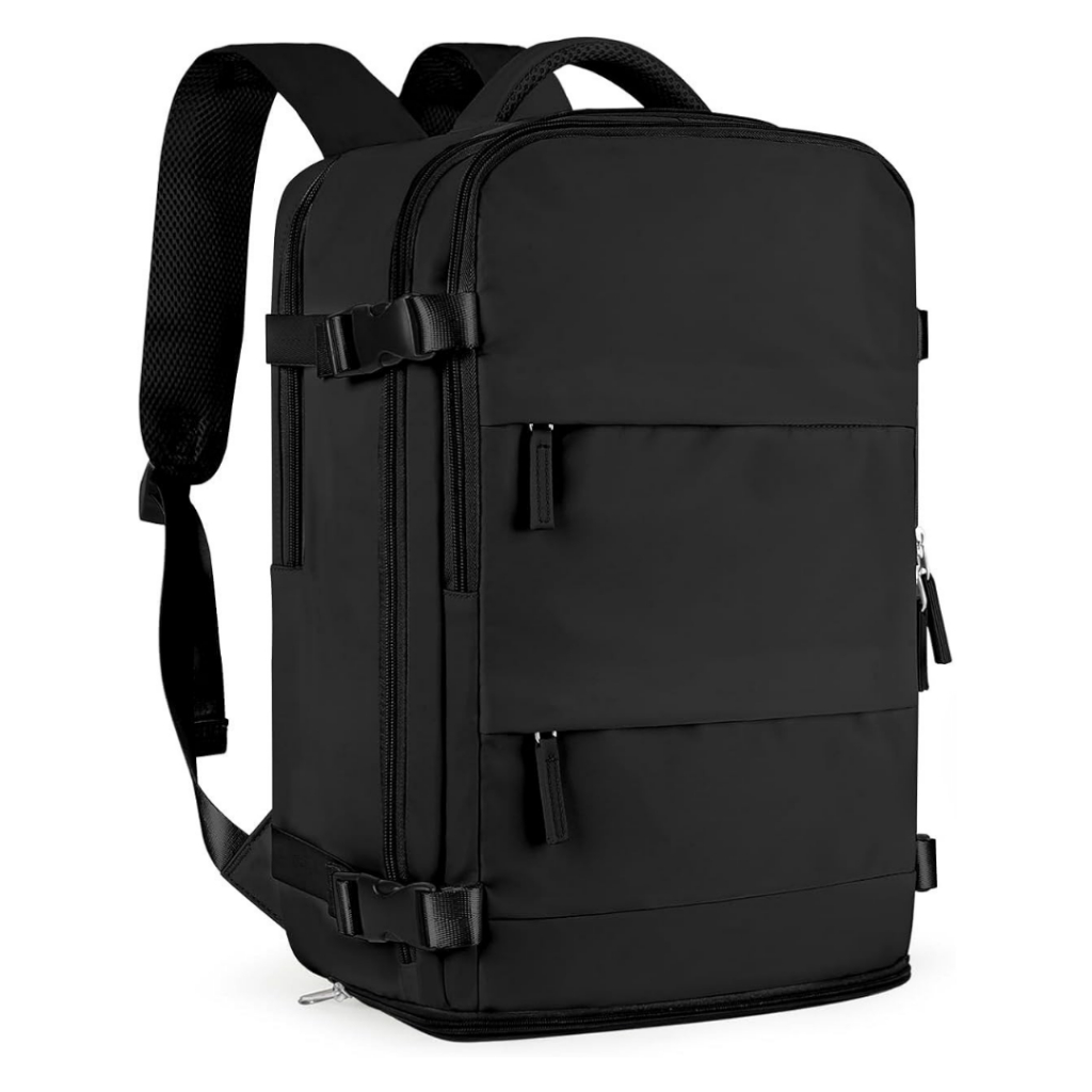 Mochila Viagem Grande Impermeável Expansível para Notebook Unissex Preta 40L USB Executivo Trabalho Faculdade Escola