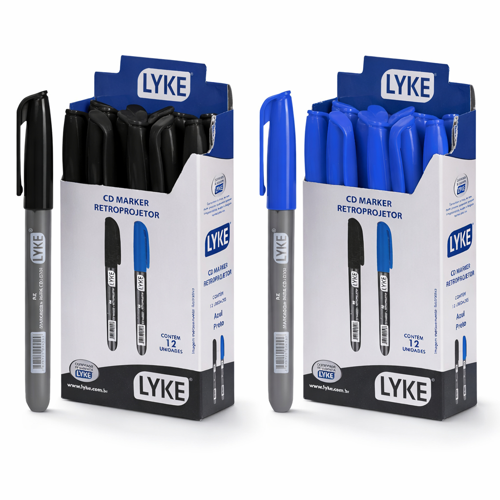 Kit 12 Canetinhas Caneta Marcador Retroprojetor Permanente em Oferta na Shopee