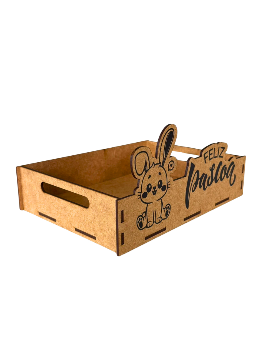 Kit Lembrancinha Escolar Cesta/Caixa Páscoa Mdf Decorado Cola Inclusa