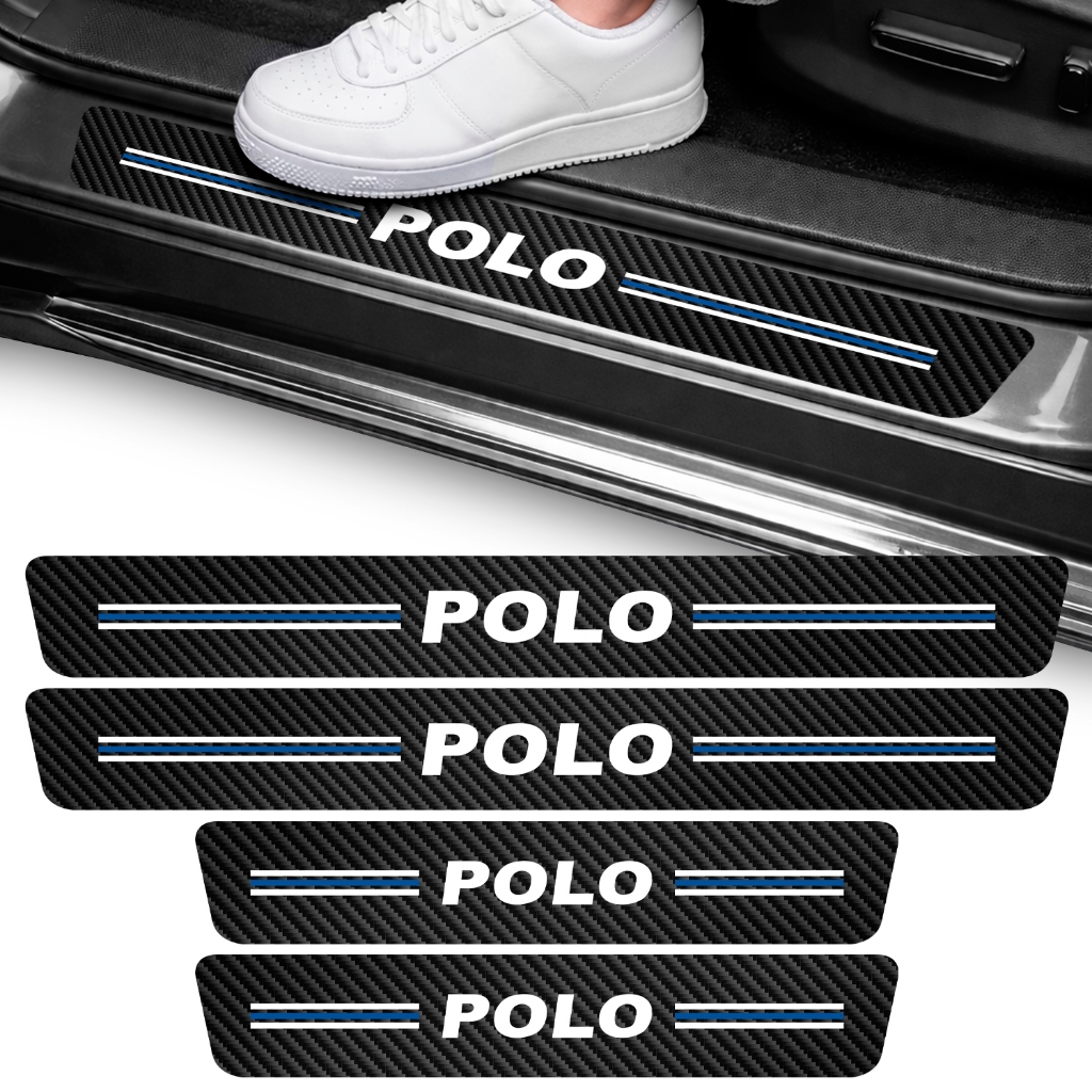 Kit Soleira Polo Adesivo Robust Vinil Carro 4 Portas Resistente Proteção Hatch Anti Riscos Track