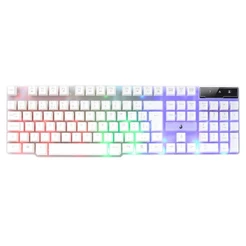 Teclado Semi Mecânico Gamer Rise Mode G1 Rainbow C/Fio Branco - RM-TG-01-FW