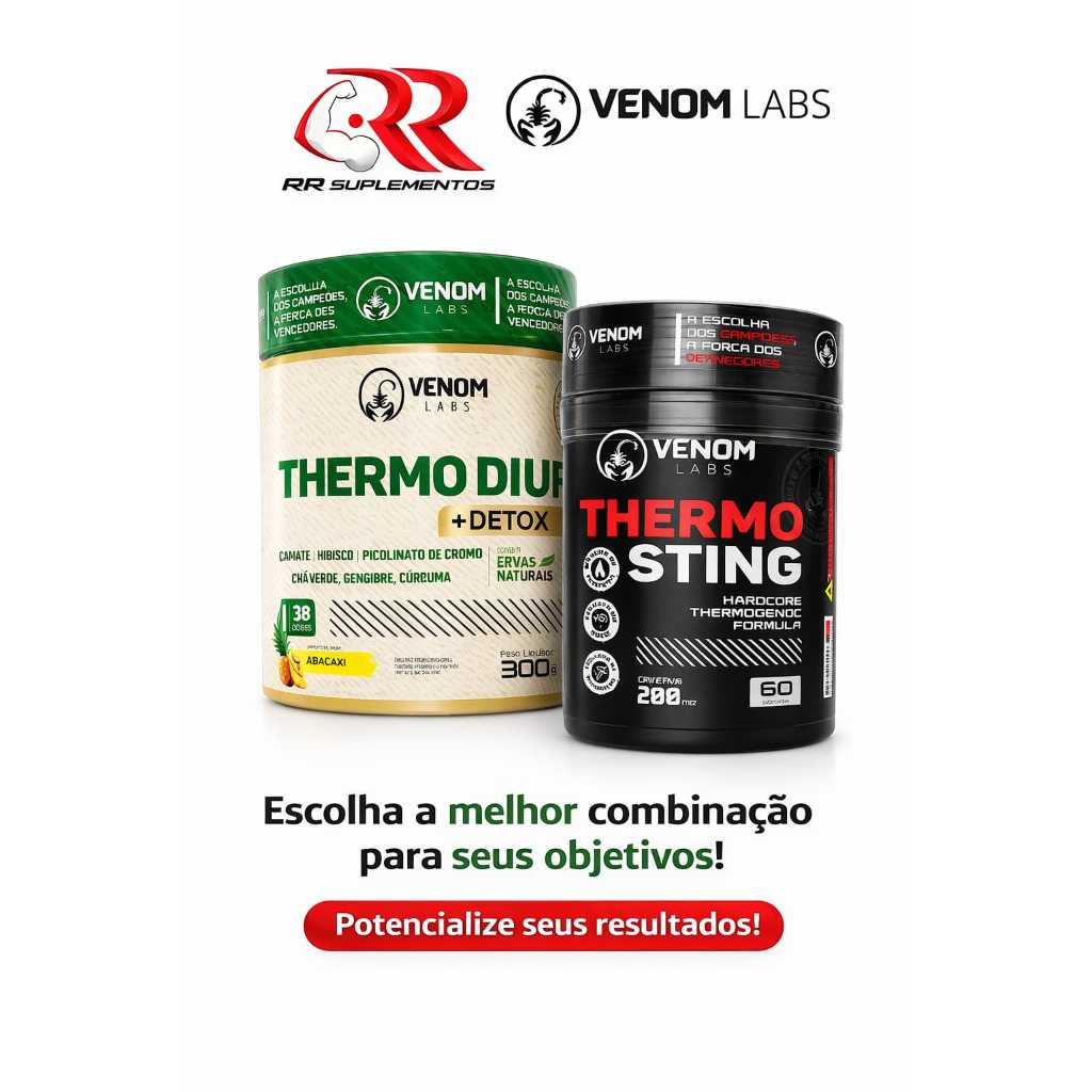 Venon Labs Diuretico + Detox 300g + Termogenico Thermo Sting 60 caps
