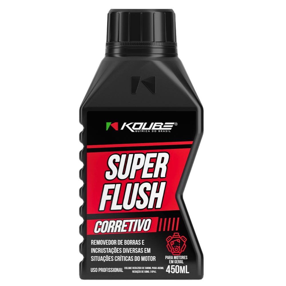 Aditivo Motor Super Flush Corretivo Remove Borras Incrustações Koube - 450ml