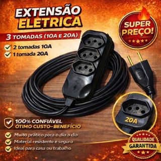 EXTENSÃO ELÉTRICA TRIPLA em Oferta na Shopee