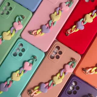 Capinha Capa Case de Silicone com Corrente Colorida para Celular Motorola - MOTO G06 em Oferta na Shopee