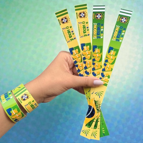 Pulseiras Copa do Brasil para farra e animação hexa eleições verde e amarelo (LEIA A DESCRIÇÃO)
