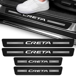 Kit Soleira Creta Vinil Adesivo Suv Proteção 4 Portas Carro Protetor Porta