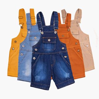 Macacão Jardineira Menino Brim e Jeans Masculino Infantil PREMINUM 1 a 8 anos em Oferta na Shopee