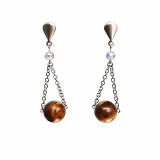 Brinco Feminino Pedra Natural Pêndulo AÇo Inox antialérgico Semijoia, Minimalista, Casual, Elegante, Presentes.