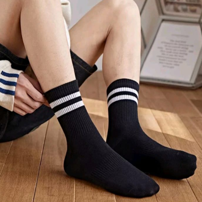 KIT ATÉ 12 PARES DE MEIAS LISTRADA CANO ALTO EM ALGODÃO MASCULINO NOVA ERA REF 3110 em Oferta na Shopee