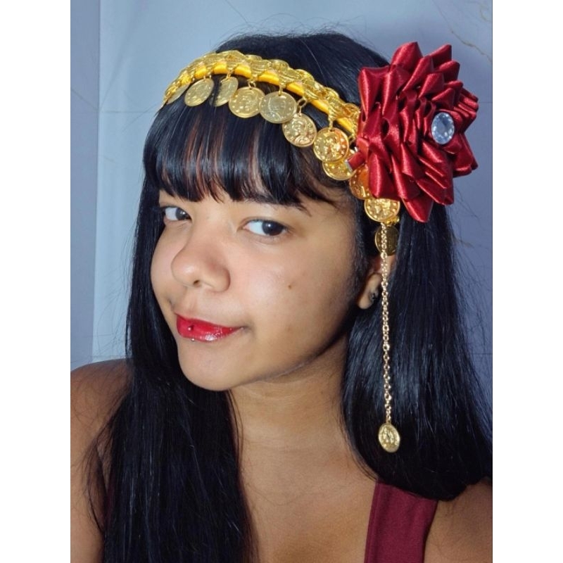 Tiara com flor para cigana/pombagira cigana umbanda/candomblé