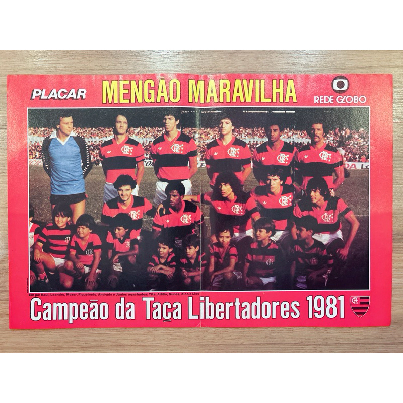 Pôster do Flamengo Campeão da Libertadores de 1981 !