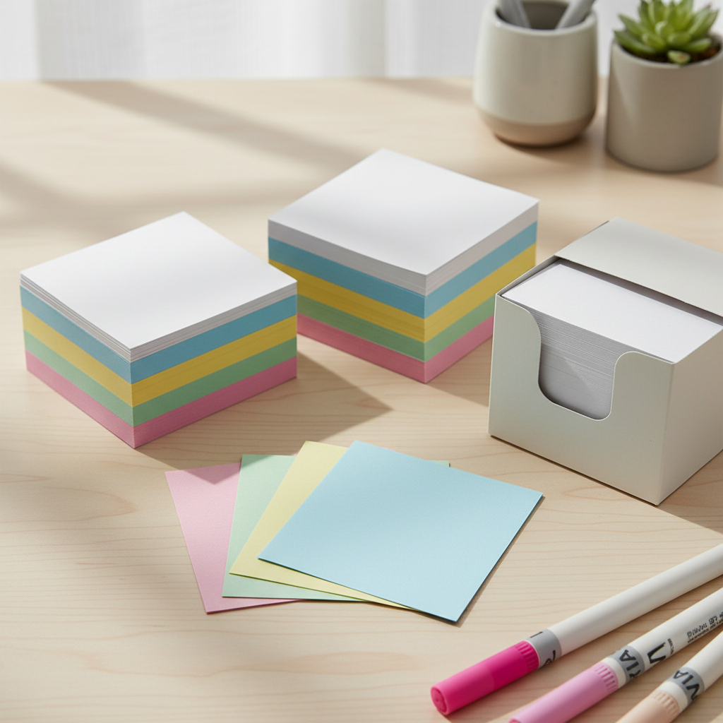 750 Folhas Coloridas Brancas Papel Lembrete e Anotações 75x75mm