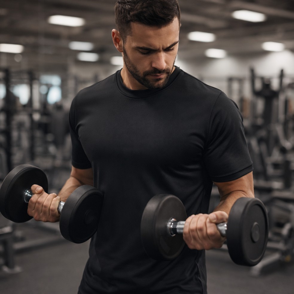 Camisa Camiseta Básica MASCULINA DRY FIT Esportiva Slim Casual Poliéster Treino Academia Esporte
