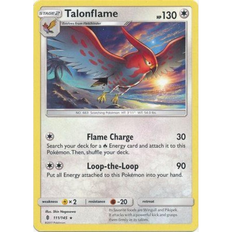 Carta Pokémon Talonflame Reverse Foil Original Copag