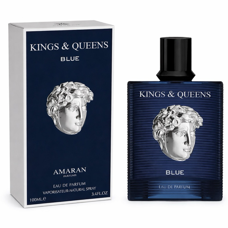 Perfume Amaran Kings & Queens Blue 100ml Eau de Parfum Importado | Masculino Aromático Amadeirado