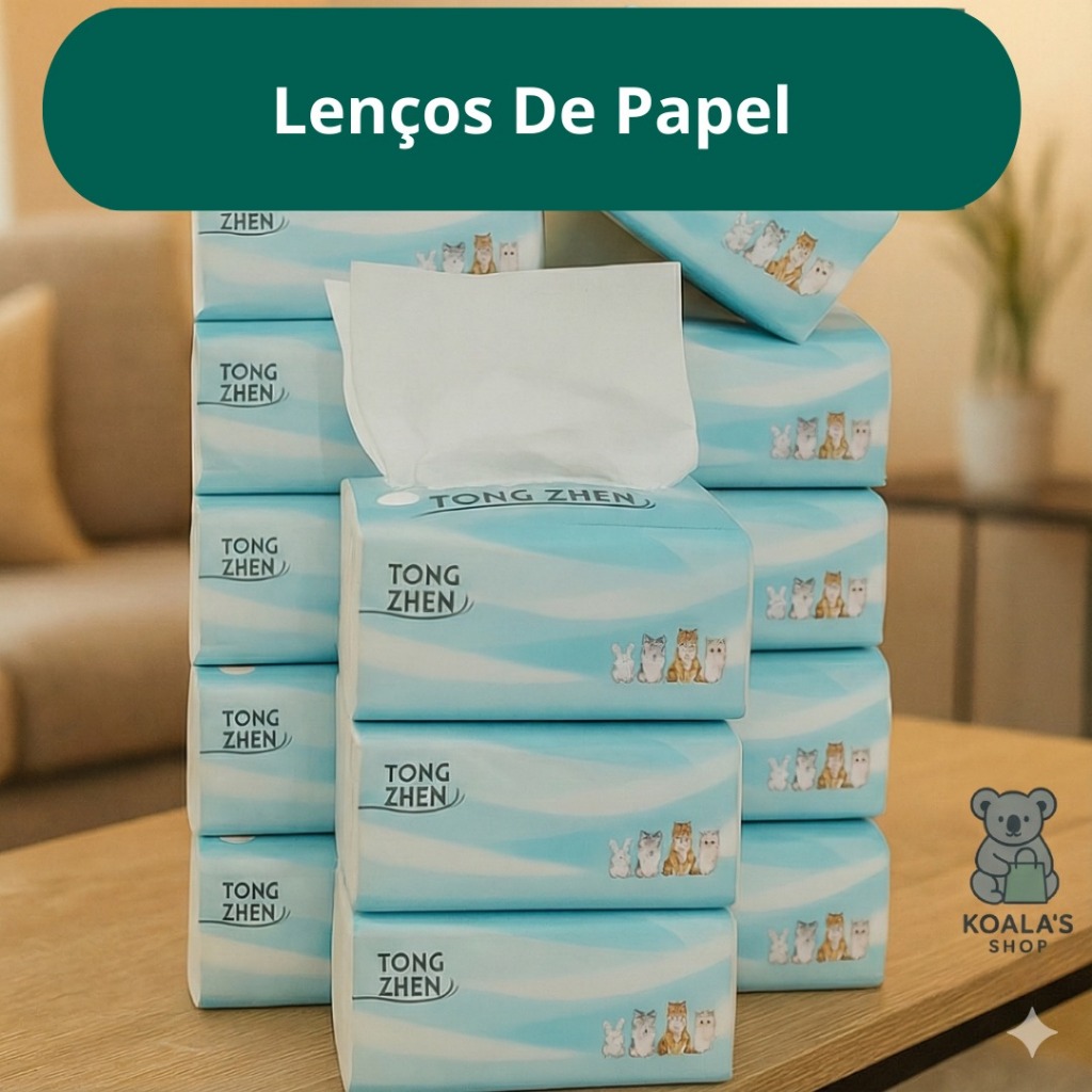 Lenço Papel 1/3/5/10 Papel toalha interfolha 4/5 dobras branco c/400 Ipel Tong Zhen