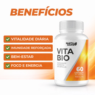 Vita Bio 60 Cápsulas por Pote | Energia, Foco e Imunidade no Dia a Dia. Envio Rápido em Oferta na Shopee