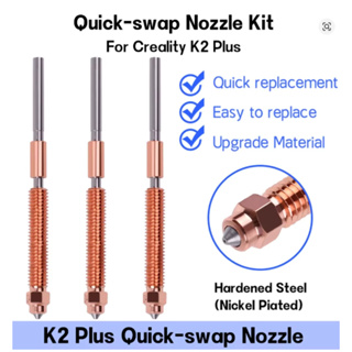 Bico Quick Swap Creality | K2 Plus | Hi Combo | Aço Endurecido | Kit Troca Rápida All Metal em Oferta na Shopee