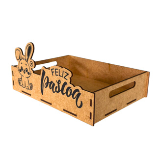 Kit Bandeja/Cesta de Páscoa Coelho Mdf Caixa Lembrancinha Para Chocolate Doces em Oferta na Shopee