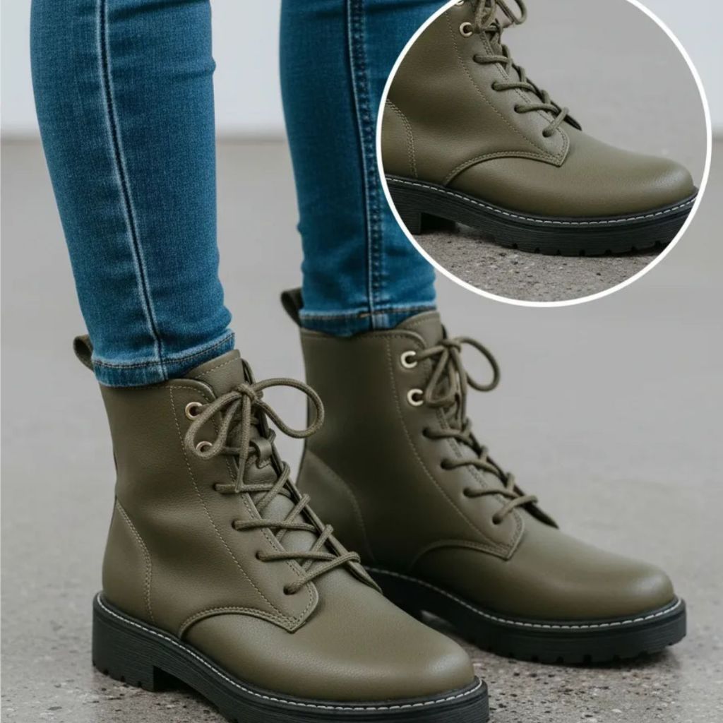Promoção Bota Coturno Feminina Vizzano Tratorada Cano Médio Inverno Casual Confortável Moderna