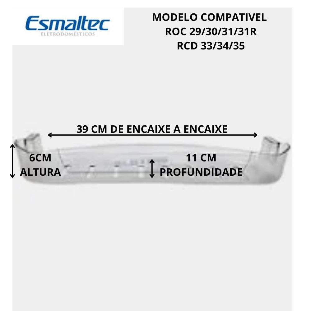 prateleira rasa da porta esmaltec roc's 31 á 35 / rcd 34-35