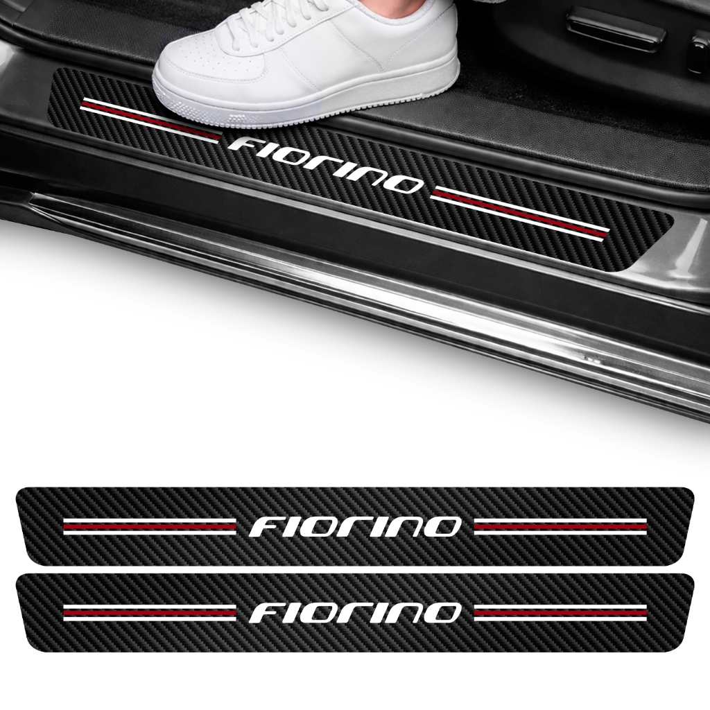 Kit Soleira Fiorino Proteção 2 Portas Carro Protetor Vinil Adesivo Porta