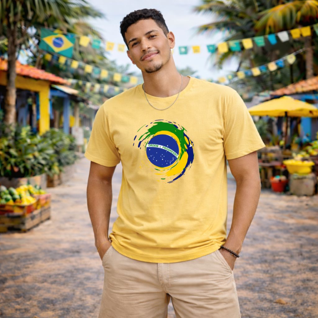 Camiseta Masculina Feminina BRASIL Seleção Copa do Mundo Futebol