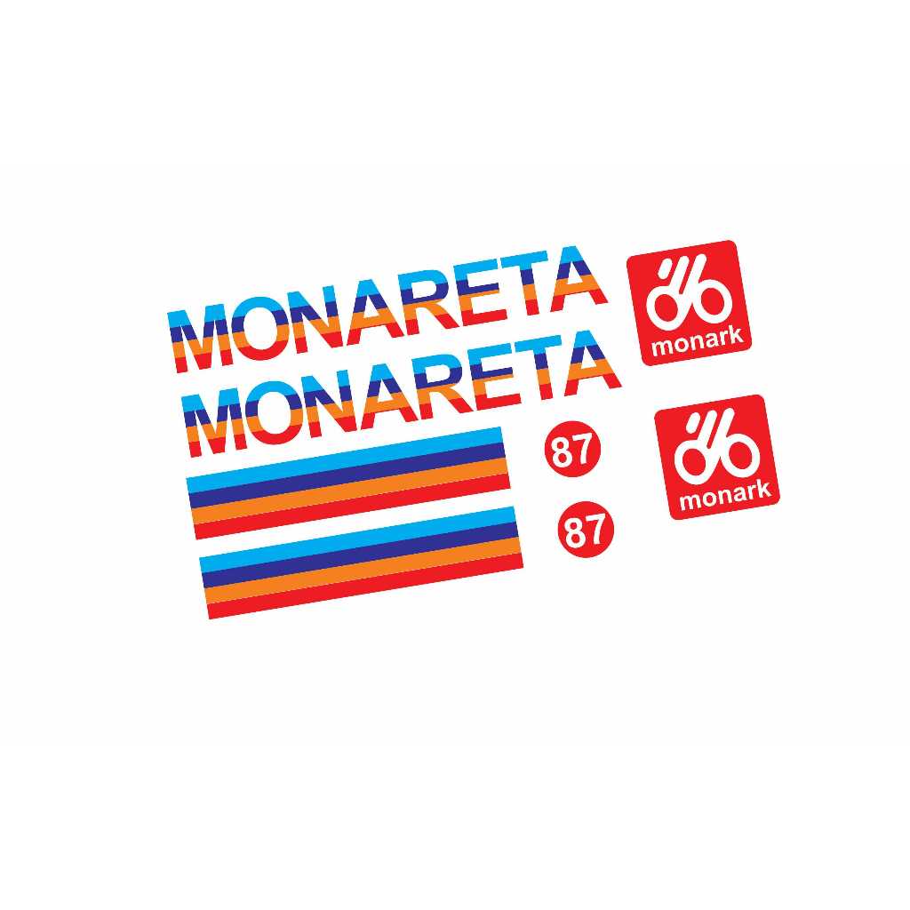 Adesivos Bicicleta Monark Monareta 1987 Arco-Íris
