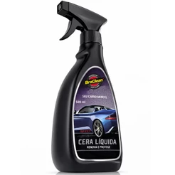 Cera Líquida 500 ml Brilho Rápido Protege Pintura Aplicação Fácil Manutenção BraClean