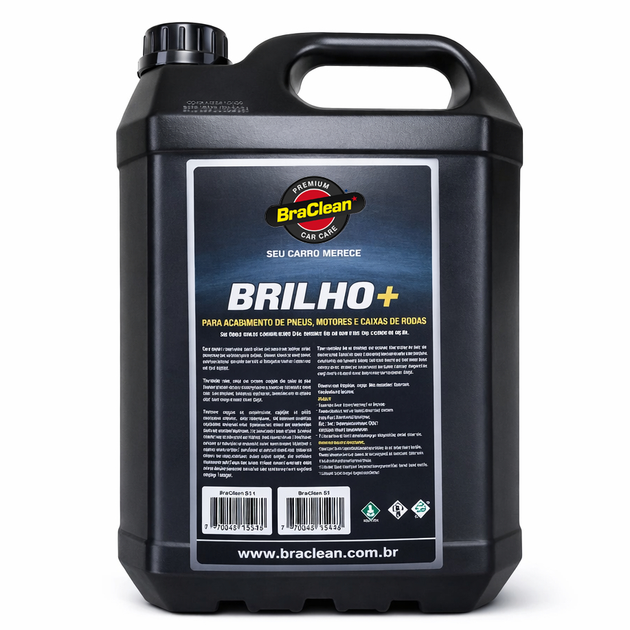 Melhor Brilho Mais 5 Litros 1 por 1 Uso Externo Limpeza Caixa de Roda e Brilho BraClean em Oferta na Shopee