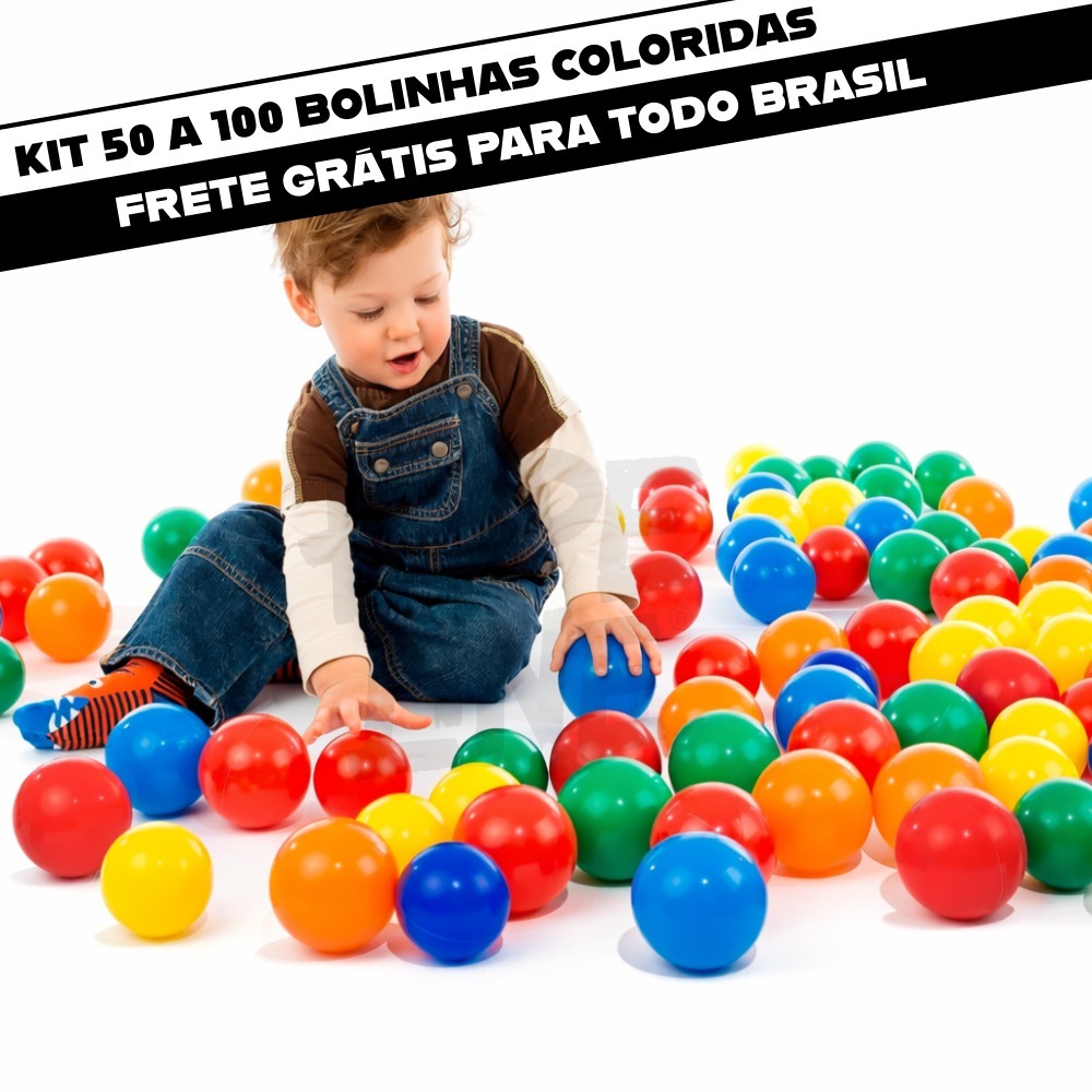 Kit Pacote 50 a 100 Bolinhas Coloridas Infantil Para Piscina Alta Qualidade Premium BB Bolinhas Kit Pacote 50 a 100 Bolinhas Coloridas Infantil Para Piscina Alta Qualidade Premium BB Bolinhas