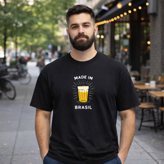 Camiseta Estampada Unissex Masculina Feminina Made In Brasil Estampa Cerveja Streetwear Casual Meme PROMOÇÃO em Oferta na Shopee