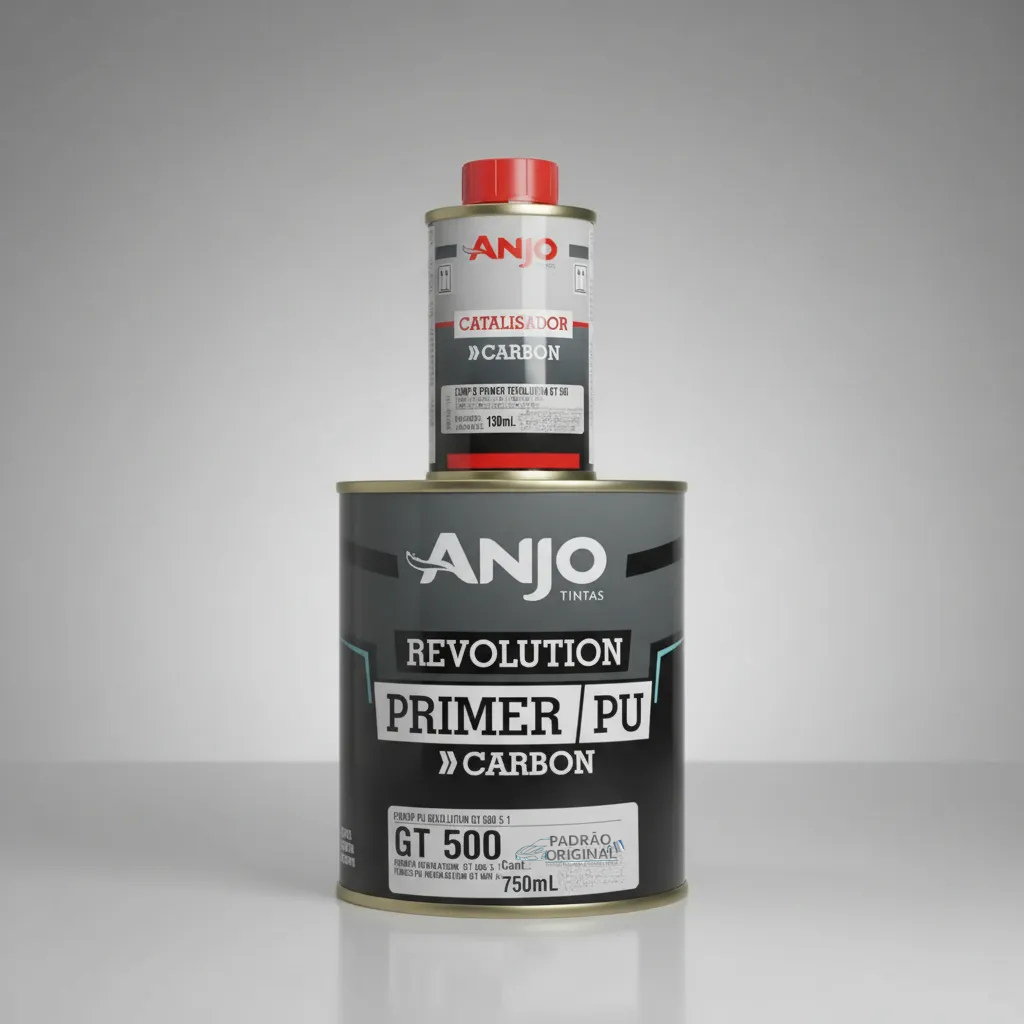 Kit Primer PU Revolution Carbon GT500 5:1 +  Catalisador 150ml  Automotivo Anjo Tintas em Oferta na Shopee