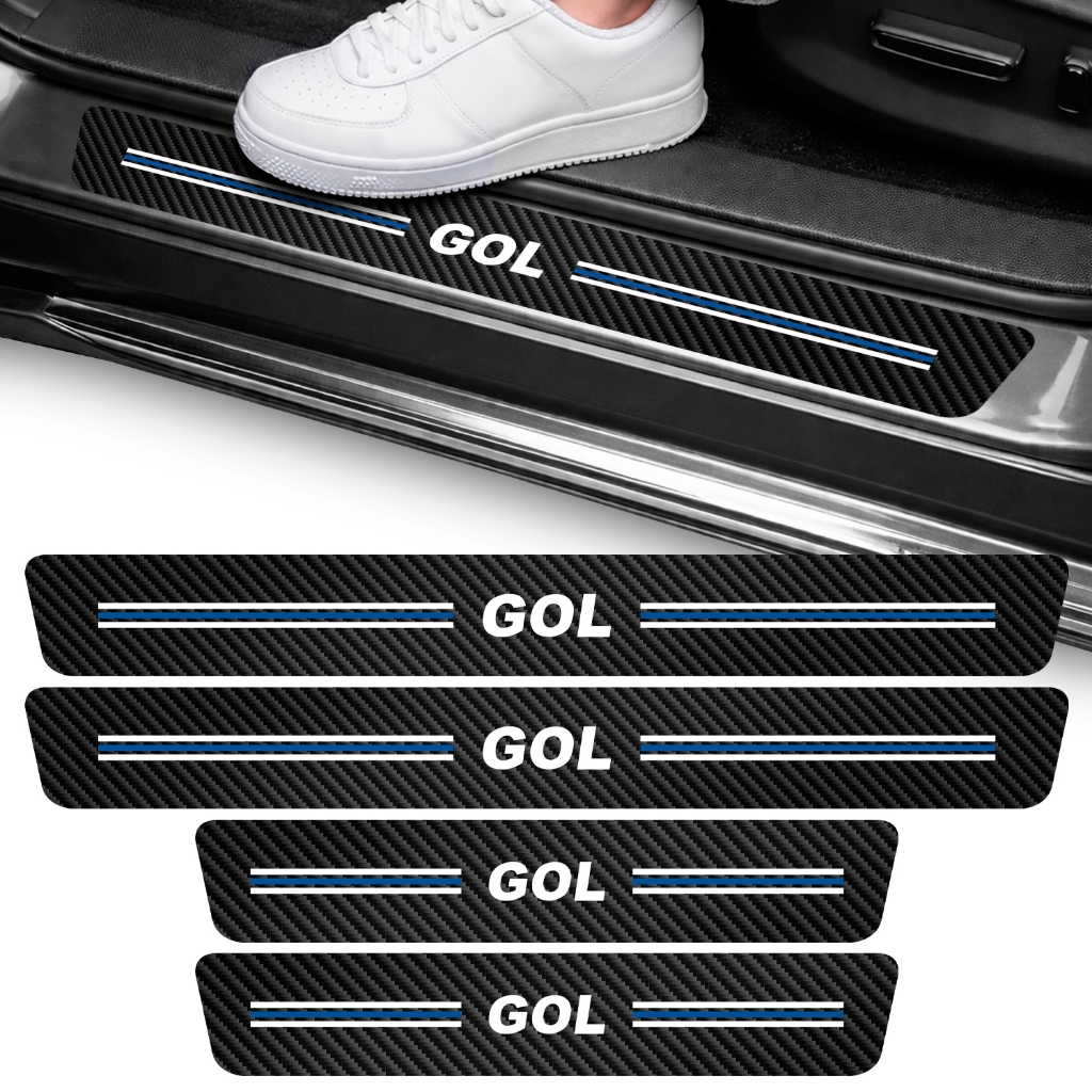Kit Adesivo Soleira Gol Proteção Vinil Hatch G2 G3 G4 G5 G6 G7 Carro Protetor Porta