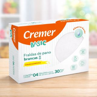 Fralda de Pano Branca Basic 65x63cm Caixa com 4 Unidades Bebê em Oferta na Shopee