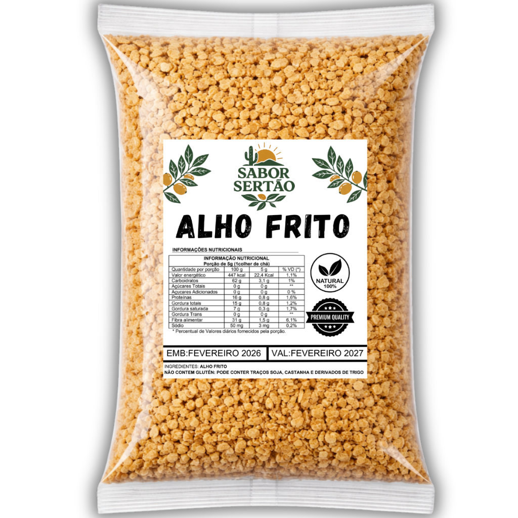 Alho granulado Frito 1 kg em Oferta na Shopee