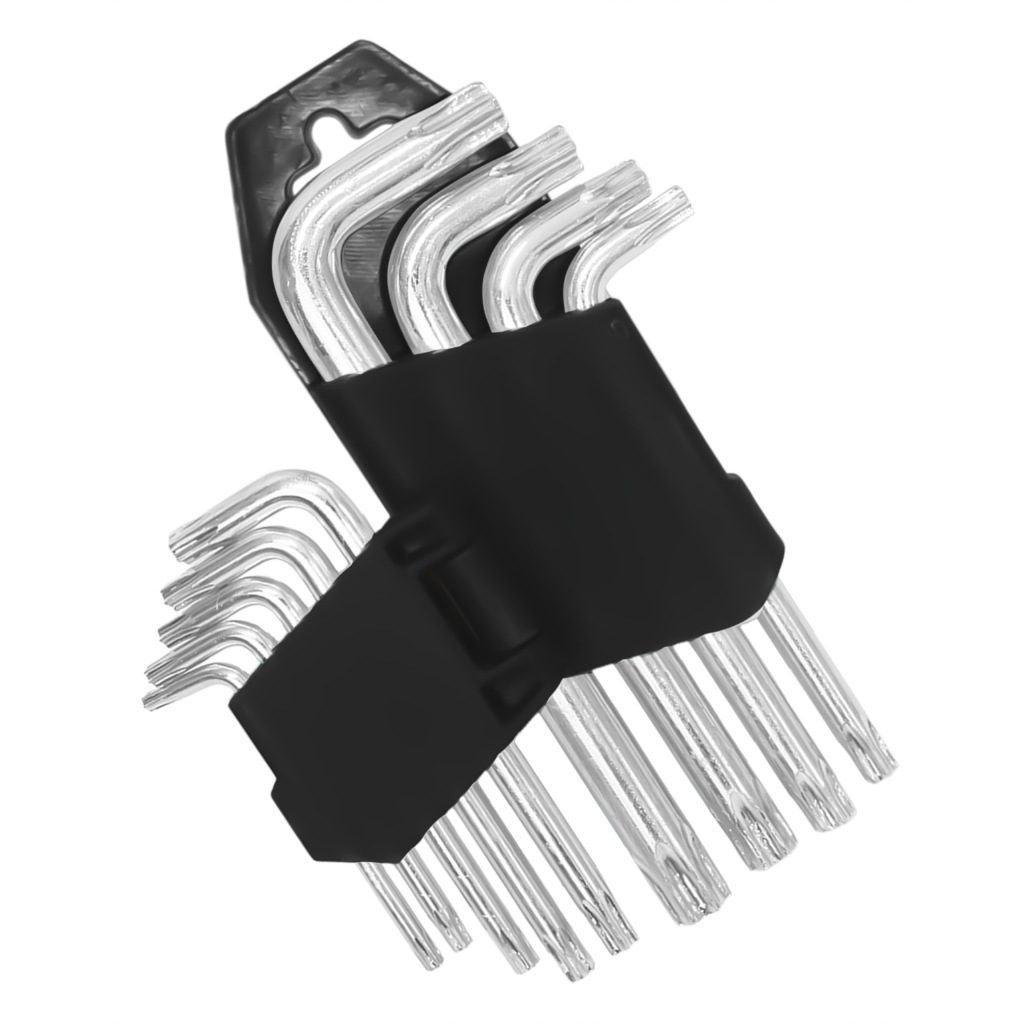 Jogo Chave Torx Tipo L Com 9 Peças T10 A T50 C/Furo Aço Cromo Vanádio Resistente em Oferta na Shopee