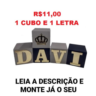 Cubos Decorativos com Letras Espelhadas em acrílico decoração bebê quarto em Oferta na Shopee