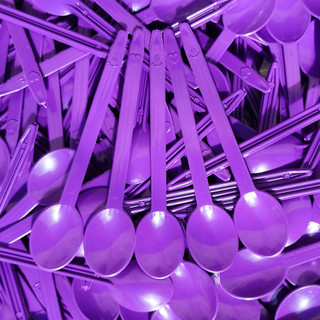 Kit 1000~4000 Colherzinhas Roxa Para Açaí, Sorvetes e Sobremesas Promoção