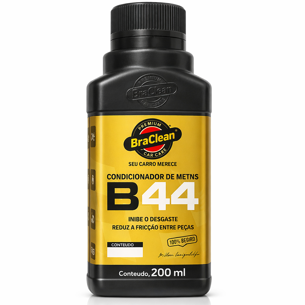 Melhor Condicionador de Metais B44 200ml Menos Atrito Proteção Interna do Motor BraClean em Oferta na Shopee