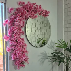 Flores Artificiais Jardim Vertical Cerejeira Muro Inglês Pendente