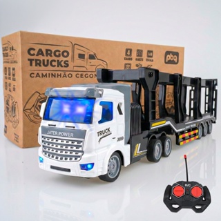 Caminhão Cegonha Carrinho Controle Remoto Recarregável Led Brinquedos De Menino Polibrinq em Oferta na Shopee