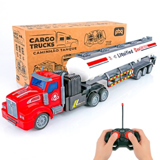 Caminhão Carrinho Controle Remoto Recarregável Led Carreta Brinquedos De Menino Polibrinq em Oferta na Shopee