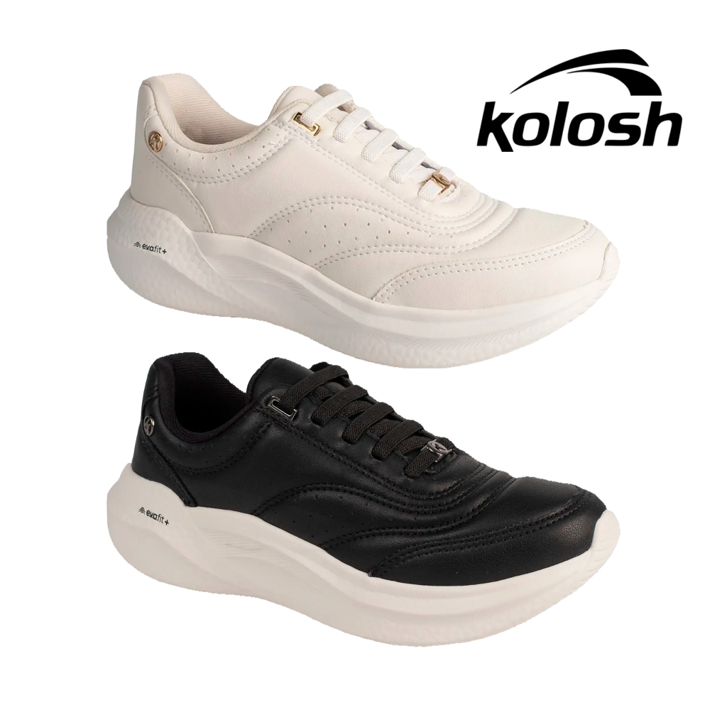 Tênis Feminino Kolosh Almeria Original Casual Sola Alta Confortável EVAFit+