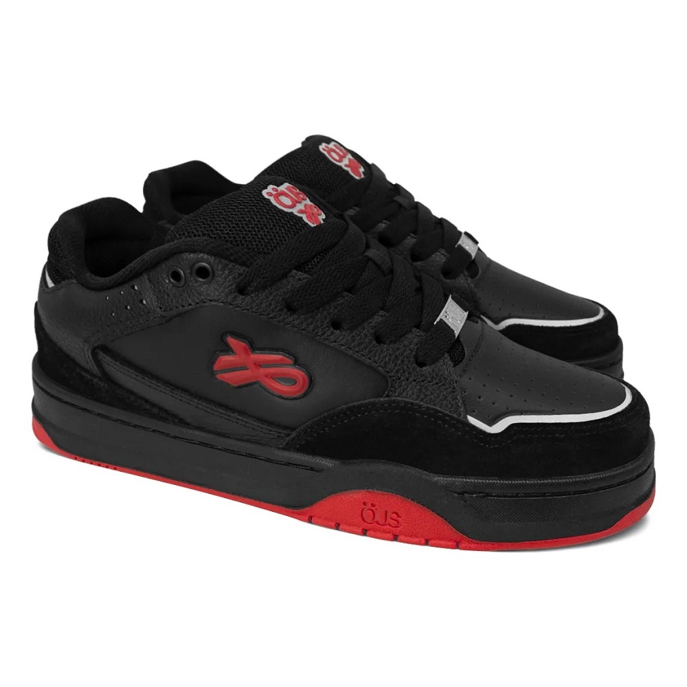 Tênis Öus Pro Model Sousa Preto+Vermelho Imperial Original + Nf