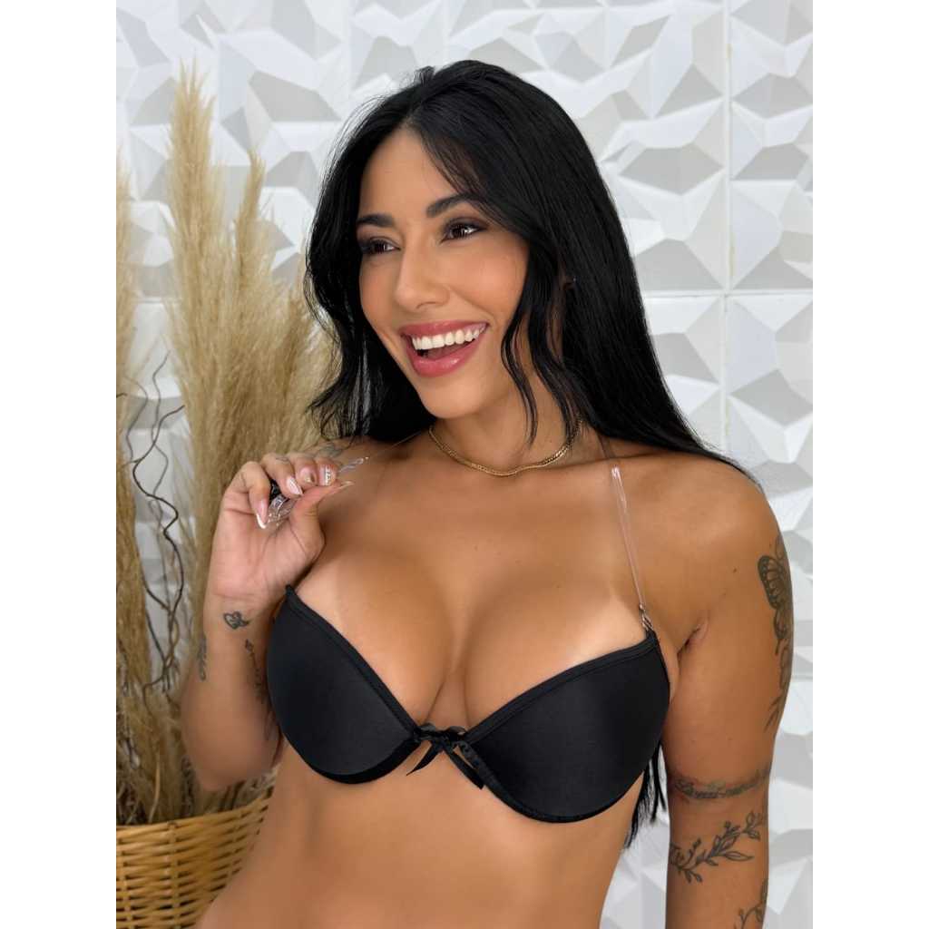 Sutiã Costa Nua com Alças de Silicone Removíveis Discreto Regulável Bojo em Oferta na Shopee