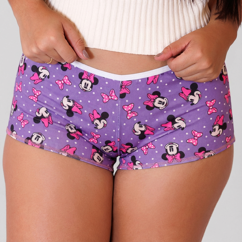 Super Kit 5 Shortinhos Confortável Feminino Para Dormir Não Marca Para Usar Com Vestido Personagens em Oferta na Shopee