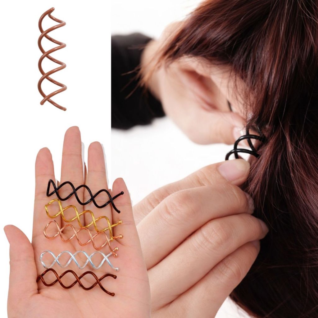 Prendedor Grampo Espiral simples para Cabelo l Efeito parafuso Coque Hair Pin Antideslizante Coque balé bailarina em Oferta na Shopee
